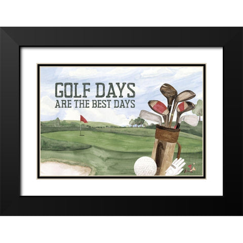 Golf Days neutral landscape IV-Best Days Black Modern Wood Framed Art Print with Double Matting by Reed, Tara