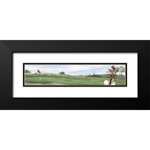Golf Days neutral panel I Black Modern Wood Framed Art Print with Double Matting by Reed, Tara