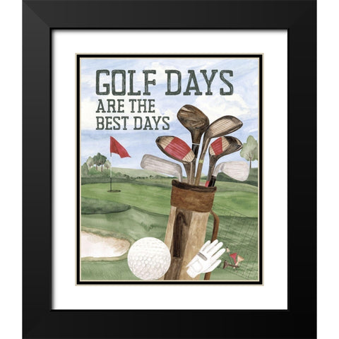 Golf Days neutral portrait II-Best Days Black Modern Wood Framed Art Print with Double Matting by Reed, Tara