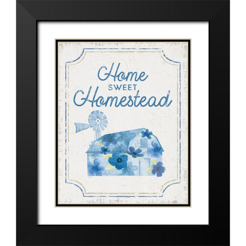 Country Cottage Field XXI flowers Black Modern Wood Framed Art Print with Double Matting by Reed, Tara