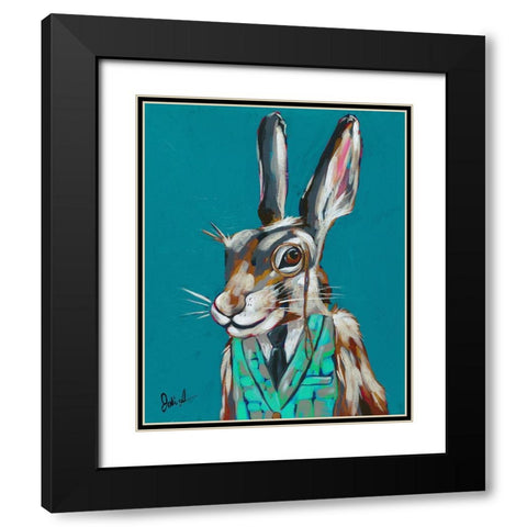 Spy Animals III-Riddler Rabbit Black Modern Wood Framed Art Print with Double Matting by Augustine, Jodi