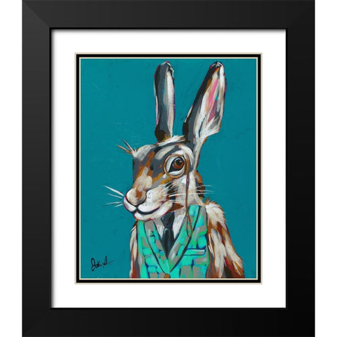 Spy Animals III-Riddler Rabbit Black Modern Wood Framed Art Print with Double Matting by Augustine, Jodi