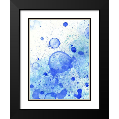 Bubble Splash I Black Modern Wood Framed Art Print with Double Matting by Wilson, Kelsey