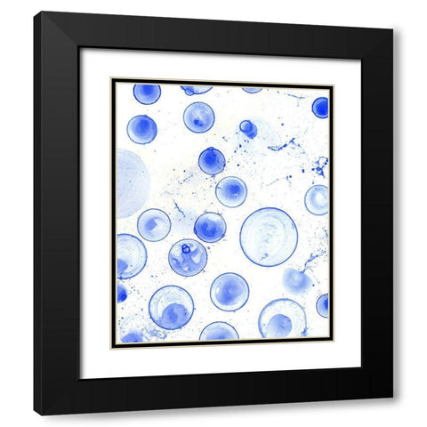 Bubble Polkadot I Black Modern Wood Framed Art Print with Double Matting by Wilson, Kelsey