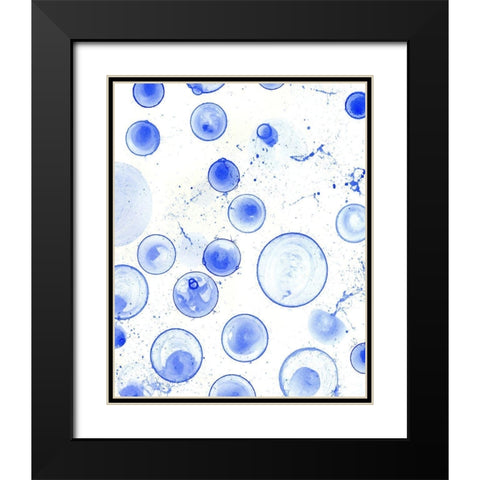 Bubble Polkadot I Black Modern Wood Framed Art Print with Double Matting by Wilson, Kelsey