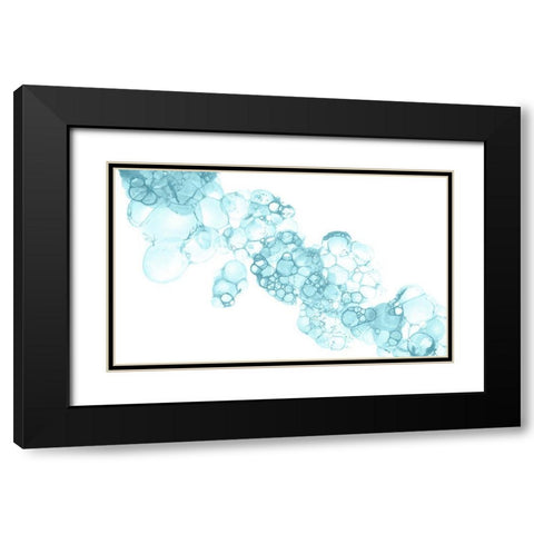 Bubblescape aqua II Black Modern Wood Framed Art Print with Double Matting by Wilson, Kelsey
