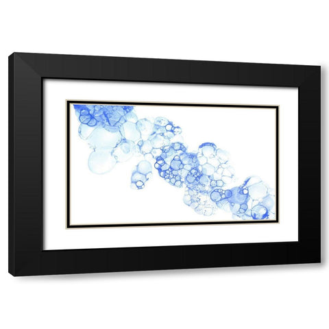 Bubblescape blue II Black Modern Wood Framed Art Print with Double Matting by Wilson, Kelsey