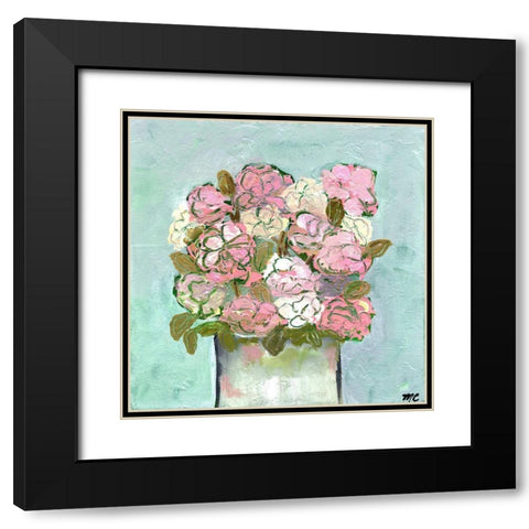 Pinks for You Black Modern Wood Framed Art Print with Double Matting by Chapman, Marcy