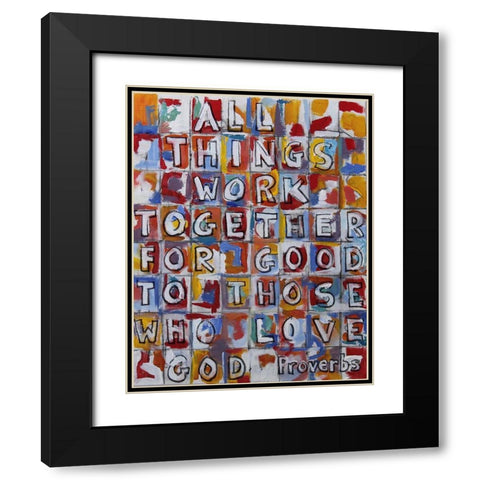 All Things Black Modern Wood Framed Art Print with Double Matting by Marie, Susanne