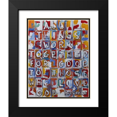 All Things Black Modern Wood Framed Art Print with Double Matting by Marie, Susanne