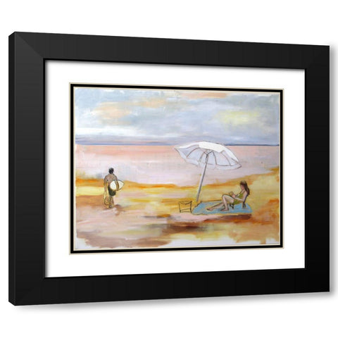 Last Light Black Modern Wood Framed Art Print with Double Matting by Marie, Susanne