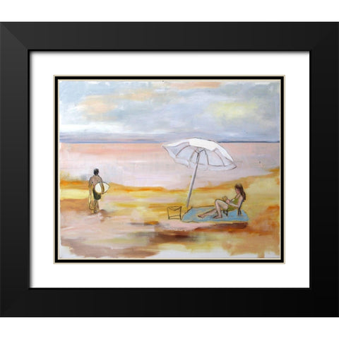Last Light Black Modern Wood Framed Art Print with Double Matting by Marie, Susanne