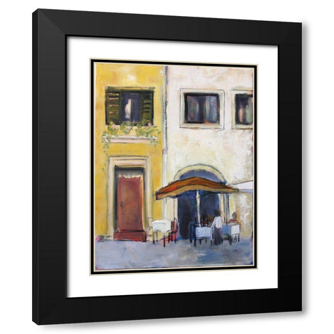 Al Fresco Black Modern Wood Framed Art Print with Double Matting by Marie, Susanne