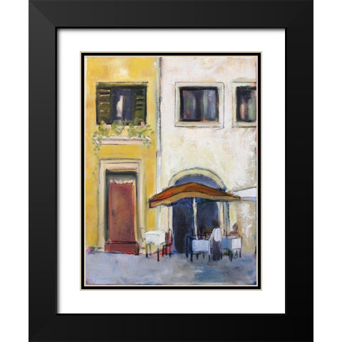 Al Fresco Black Modern Wood Framed Art Print with Double Matting by Marie, Susanne