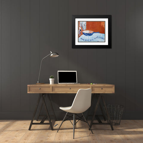 Rise and Shine Black Modern Wood Framed Art Print with Double Matting by Marie, Susanne