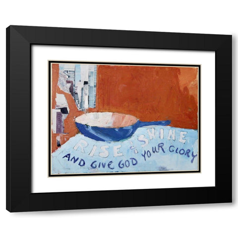 Rise and Shine Black Modern Wood Framed Art Print with Double Matting by Marie, Susanne