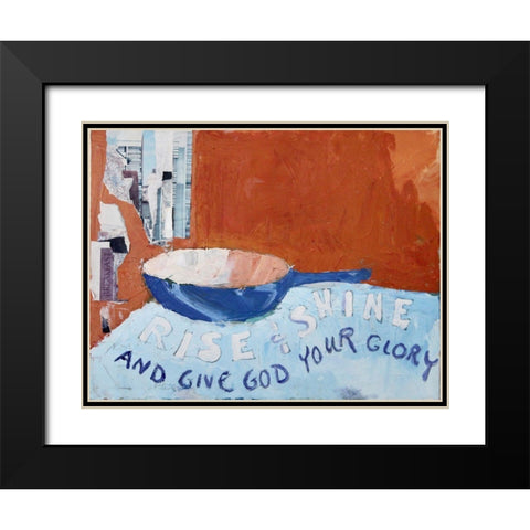 Rise and Shine Black Modern Wood Framed Art Print with Double Matting by Marie, Susanne