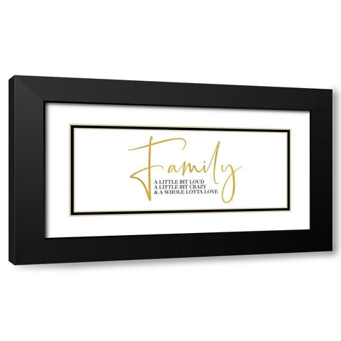 Sentiment Art panel I-Family Black Modern Wood Framed Art Print with Double Matting by Reed, Tara