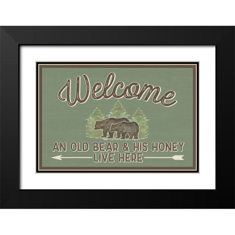 Lost in Woods landscape IV-Old Bear Black Modern Wood Framed Art Print with Double Matting by Reed, Tara