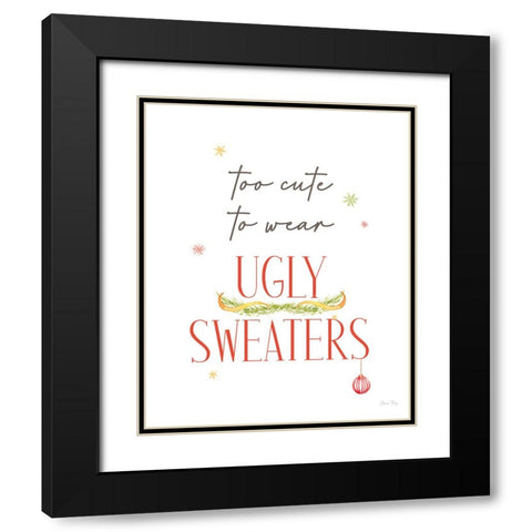 Christmas in the City portrait VIII-Ugly Sweaters Black Modern Wood Framed Art Print with Double Matting by Faye, Elena