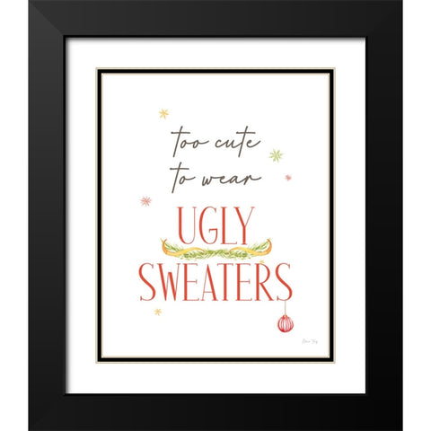 Christmas in the City portrait VIII-Ugly Sweaters Black Modern Wood Framed Art Print with Double Matting by Faye, Elena