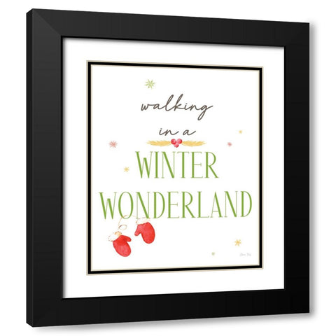 Christmas in the City portrait X-Winter Wonderland Black Modern Wood Framed Art Print with Double Matting by Faye, Elena