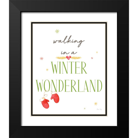 Christmas in the City portrait X-Winter Wonderland Black Modern Wood Framed Art Print with Double Matting by Faye, Elena