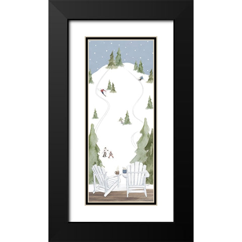 Winter Mountain Getaway panel II Black Modern Wood Framed Art Print with Double Matting by Tara Reed