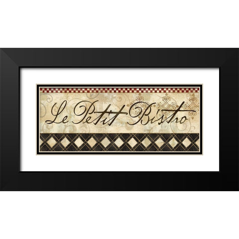 Petit Bistro Sign II Black Modern Wood Framed Art Print with Double Matting by Coulter, Cynthia