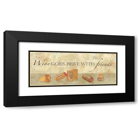 Wine Cork Sentiment II Black Modern Wood Framed Art Print with Double Matting by Coulter, Cynthia