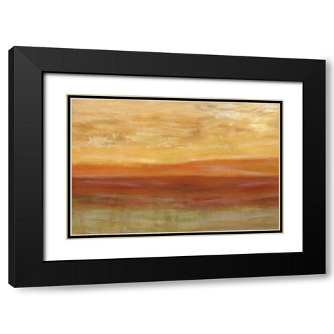 Horizons Spice Black Modern Wood Framed Art Print with Double Matting by Coulter, Cynthia