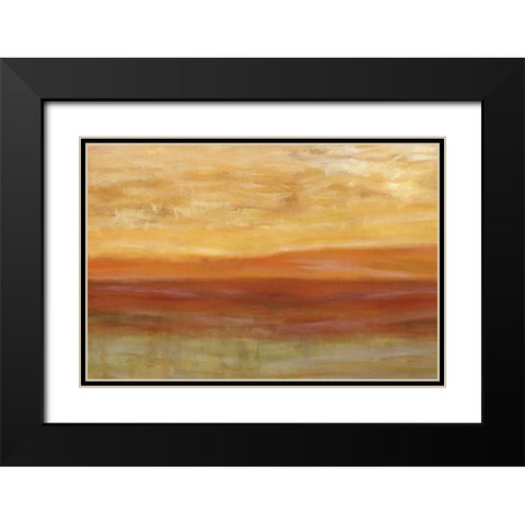 Horizons Spice Black Modern Wood Framed Art Print with Double Matting by Coulter, Cynthia
