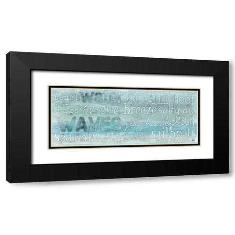Seascape Sentiment II Black Modern Wood Framed Art Print with Double Matting by h.artworks