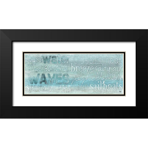Seascape Sentiment II Black Modern Wood Framed Art Print with Double Matting by h.artworks