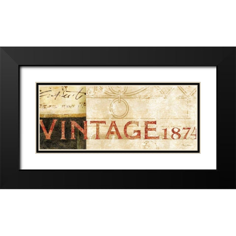 Vin Sign I Black Modern Wood Framed Art Print with Double Matting by Gladding, Pamela