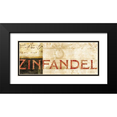 Vin Sign III Black Modern Wood Framed Art Print with Double Matting by Gladding, Pamela