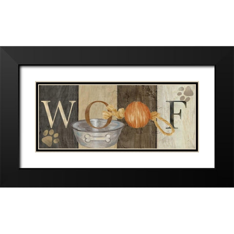 Pooch and Woof Sign II Black Modern Wood Framed Art Print with Double Matting by Coulter, Cynthia