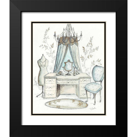 French Dressing Room I Black Modern Wood Framed Art Print with Double Matting by Tre Sorelle Studios