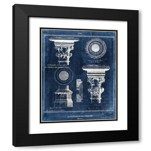 Vintage Blueprints I Black Modern Wood Framed Art Print with Double Matting by Tre Sorelle Studios