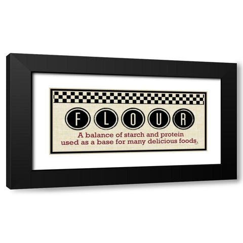 Checkered Kitchen Sign II Black Modern Wood Framed Art Print with Double Matting by Reed, Tara
