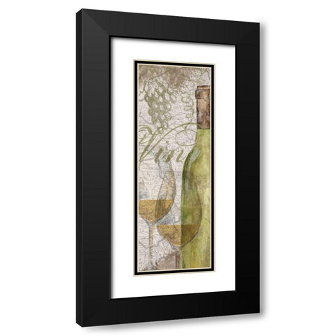 Vino and Vin Panel II  Black Modern Wood Framed Art Print with Double Matting by Reed, Tara