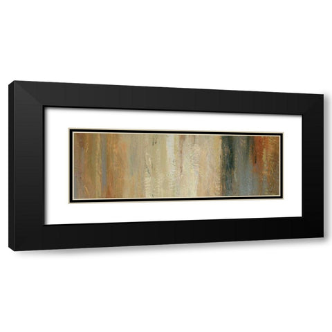 Siena Abstract Panel II  Black Modern Wood Framed Art Print with Double Matting by Studio Nova