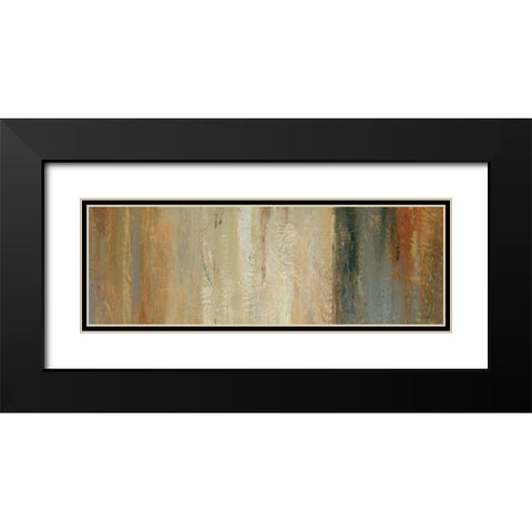 Siena Abstract Panel II  Black Modern Wood Framed Art Print with Double Matting by Studio Nova