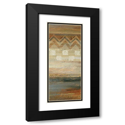 Siena Geometric Panel II  Black Modern Wood Framed Art Print with Double Matting by Studio Nova