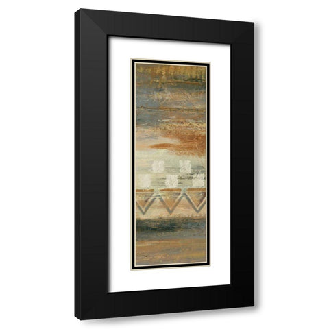 Siena Geometric Panel I  Black Modern Wood Framed Art Print with Double Matting by Studio Nova