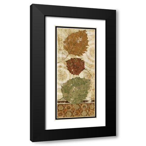 Golden Autumn Panel II  Black Modern Wood Framed Art Print with Double Matting by Studio Nova
