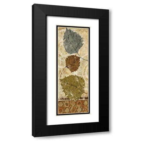 Golden Autumn Panel I  Black Modern Wood Framed Art Print with Double Matting by Studio Nova