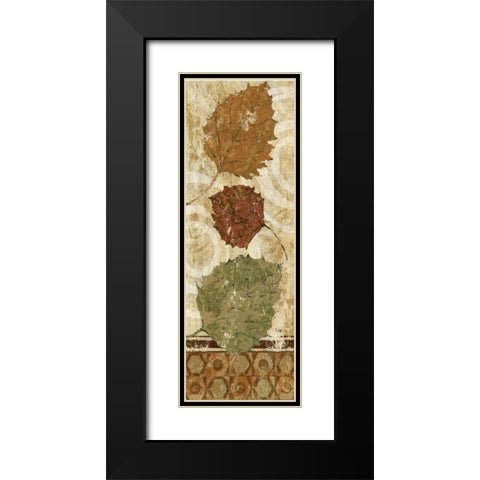 Golden Autumn Panel II  Black Modern Wood Framed Art Print with Double Matting by Studio Nova
