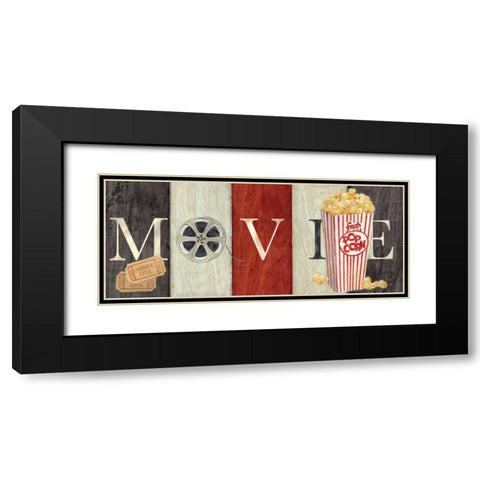 Movie Cinema Signs I  Black Modern Wood Framed Art Print with Double Matting by Coulter, Cynthia