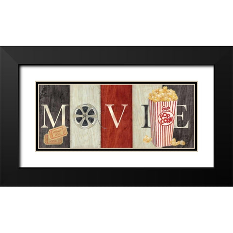 Movie Cinema Signs I  Black Modern Wood Framed Art Print with Double Matting by Coulter, Cynthia
